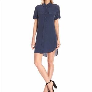 (Stunning button down Equipment shirt Dress)🌟💫